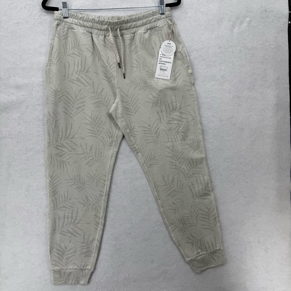 NWT Vuori Performance Jogger Dove Grey Heather Floating Palm Medium VW303